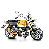 Bulokeliner Technik Motorrad Bausteine Modell, 221 Klemmbausteine Supermotorrad für Honda Monkey, Mechanical Rennwagen Motorrad, Kompatibel mit Leg