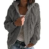 WHZXYDN Herbst Und Winter Einfarbig Dicker Faden Twist Stricken Kurzen Pullover Mantel D