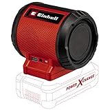 Einhell Akku-Lautsprecher TC-SR 18 Li BT Power X-Change (Li-Ion, 18V, 10 m Bluetooth Reichweite, max. 85 dB, Bluetooth Version 5.0, AUX-Anschluss, USB-Anschluss, ohne Akku und Ladegerät)