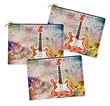 Timingila Multicolor9 Musikinstrument 3 Pc Printed Multi Zipper Make Up Pouch Kulturbeutel Org