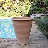 Kreta Keramik Terracotta Pflanzkübel | 70 cm | handgefertigt und frostfest | Blumentopf Blumentöpfe Hibiscus für den Außenbereich G