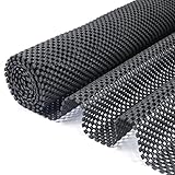 Lusee Teppich Antirutschunterlage, 50x80cm Antirutschmatte für Teppich, PVC Schneidbar rutschfest Teppichstopper Anti Rutsch Teppichunterlage für Teppich Schubladen Regale Tablett, Schw