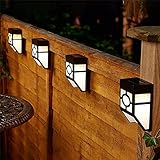 8pcs Solar Outdoor Balkonbeleuchtung Wandleuchte Quadratische Lampe Led Zaunlampe Wasserdichte Gartenlamp