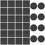 24 Stück 5cm*5cm Schwarzes Quadrat + 8 Stück 5cm Schwarze Runde Filzunterlagen Schwarze Runde Filzunterlagen Anti Rutsch Gummi Selbstklebend Bodenschutz Für Stuhlb