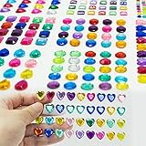 SZXMDKH Glitzersteine Selbstklebend Strasssteine Selbstklebend, Verschiedenen Formen, Kristall Schmucksteine Aufkleber für DIY Handwerke, Fotorahmen Grußkarten Gesicht Nägel Deko (8 Blätter)