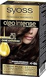 Syoss Oleo Intense Öl-Coloration 4-86 Schokoladenbraun Stufe 3 (3 x 115 ml), dauerhafte Haarfarbe mit pflegendem Öl, Coloration ohne Ammoniak