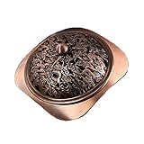 ZHANGCHI Alloy Censer Burner Räucherstäbchen Buddha Weihrauch Brenner Halter Bronze Vintage Weihrauch Brenner Holzkohle Weihrauch Metall Dekoration Büro Zimmer T