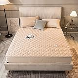 BAJIN Bedding Gesteppte Matratzenauflage- Weich Mikrofaser Matratzen Topper - mit Spannumrandung - Matratzenschoner Unterbett auch für Boxspring-Betten,180x200+25