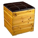 Dekorative Boxen Retro Aufbewahrungsbox ，Großes Fassungsvermögen Sofa Design Hocker Spielzeug Bücher Schmuckaufbewahrung Holzpu ，6 Farben (Farbe: Metallic ，Größe: 40x40x40cm) urig