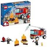 LEGO 60280 City Feuerwehrauto, Feuerwehr Spielzeug mit Feuerwehrmann Minifigur, Geschenkidee für Jungen und Mädchen ab 4 J