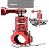 Lammcou 2in1 Action Kamera Fahrrad Kamera Halterung, Aluminium Mountainbike Lenkerhalterung Fahrradhalter Kompatibel mit Gopro Hero 10 9 8 7 6 Max Fusion+ 4K Yi Osmoaction Camera Bike Mount, R