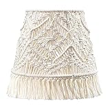 Fltaheroo Bohemien Makramee Lampenschirm Handgefertigte Gewebte FuuBoden Stehlampe Abdeckung für Schlafzimmer Baumwolle Seil Woven Lampenschirm Gastfamilie Hause Dek