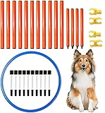 Hund Agility Set, Hunde Agility Hürden Set,Hürdenstange,Dog Agility Set,Agility Ausrüstungs Set für Hunde,Hundetrainings-Set,Agility für H