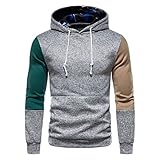 tohole Herren Langarm Herbst Winter Casual Sweatshirt Hoodies Pullover Top Bluse Fit Kapuzenpullover Herren Sport Fitness Gym Training Freizeit Sportpullover Kapuzenpulli Pulli Hoody mit T