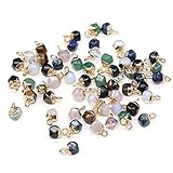 XIAOMAI Natürlicher Abschnitt Rosenquarz Lapislazuli Anhänger Kleine Bohnenform   Stein,   um Schmuck DIY Halskette 6X6Mm zu M