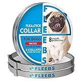 Hunde-Floh- und Zeckenhalsband, verstellbar, Prävention für große und kleine Hunde, Flohbehandlung, 62 cm, 2 Stück