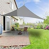 W.Z.H.H.H Schattensegel Wasserdicht Sun Shelter Dreieck Außen Canopy Garten Innenhof Pool Sonnensegel Sonnensegel Camping Shade Cloth Sonnenschutztuch. (Color : Gray 5x5x5m, Size : 1)