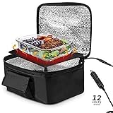 Auto Kühltasche 12V, Elektrische Picknicktasche Lunchtasche Mittagessen Tasche Thermotasche Kühltasche Faltbare Isoliertasche für Sport Picknick Lebensmitteltransport-29cmx21cmx11