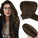 Hetto Tape in Haar Extensions Echthaar Braun Glatt Echthaar Tape in Extensions Seamless Haar Echthaar Tape in Blond Haar Extensions Skin Weft Braun 40pcs/100g 18 Z