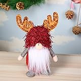 RMBLYfeiye Weihnachtswichtel Deko Elchgeweih Schwedische Wichtel Santa Dolls Weihnachtsfigur Wichtel Figuren Weihnachten GNOME Plüsch Gesichtslose Puppe Dekoration Kinder Geburtstagsgeschenk