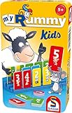 Schmidt Spiele 51439 MyRummy Kids, Bring Mich mit Spiel in der Metalldose, B