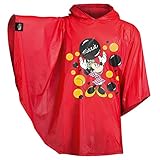 baagl Kinder Regenponcho - Regencape mit Kapuze und reflektiven Elementen - Regenmantel für Mädchen (Minnie)