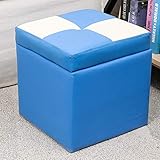 DYPXG Cube Kunstleder Ottoman Lagerung Fußhocker Hocker Sitzbank, mit Scharnier Top Organizer Box Pouf Brust Einzelsitz-c 30x30x32cm (12x12x13)