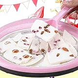 primrosely Ice Cream Rolls Maker Eisplatte Slush Ice Maker Ice Cream Rolls Platte EIS Maschinen Ice Cream Maker Softeismaschine Für Zuhause Runde Instant-Eismaschine Mit 2 Spateln Fü