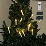 LED Weihnachtsbaum Kerzen mit Fernbedienung, Flammenlose Weihnachtskerzen für Weihnachtsbaum, Weihnachtsdeko, Hochzeit, Geburtstags, Party, Weihnachtskerzen Christbaumk