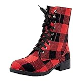 Xiand Stiefeletten Damen Spitze Blockabsatz Boots Stiefel High Heels Damenstiefel Schöne Stiefelette Elegante Damenschuhe Schlupfstiefel Damen Pumps Halb