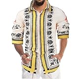 Shirt Herren 3D Digitaldruck Jugend Ethnischen Stil Herren Langarm Frühling Und Herbst Urlaub Casual Fashion Urban Slim Fit Herren H