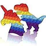 HOUT® 2 Packs Poppit Pop-it Fidget-Toy Set - Bubble Popet Antistress Spielzeug | Figetttoys Autismus braucht druckentlastendes Spielzeug Einhorn und D