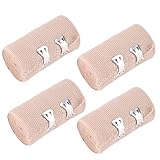 Healifty elastische Bandage 4 stücke Elastische Medizinische Bandagen Wrap Kompressionsrolle mit Extra Metall Clips Sport Liefert (2 * 7,5 CM Breite und 2 * 10 CM Breite)