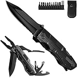 ORSIFOW Multi-Tool Taschenmesser, 13 in 1 Multifunktions-Taschenwerkzeug mit Dosenöffner Flaschenöffner Klappmesser und Schraubendreher, Multifunktionaler Taschenmesser für outdoor Camping, W