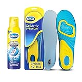 Scholl GelActiv Einlegesohlen Everyday für Freizeitschuhe Größe 40-46,5 - Scholl Fresh Step Geruchsstopp Schuh Deo 150ml - (1 Paar Scholl Einlegesohlen, Scholl Schuh Deo 1 x 150ml)