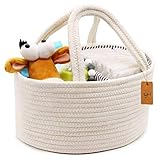 IvyH Baby Windel Caddy Organizer mit abnehmbaren Griffen und austauschbaren Fächern für Windeln, Babyhandtücher, Kinderspielzeug (39x25x18 cm)