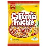 California Früchte (1 x 1kg) / Fruchtige Lutschbonbons mit Fruchtsaftfüllung