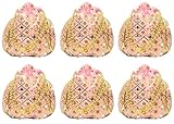 Radhna Potli Set mit 6 Stück rosa Potli-Taschen für Frauen Handtaschen Hochzeit Festliche Armbänder T