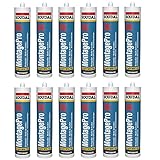 12x Soudal Montagekleber Pro 50, Konstruktionskleber, Montage Kleber, Kraftkleber, Kleber auf Wasserbasis, 12 Kartuschen 310