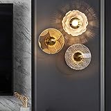 ZXFDM Blumen-Art-Deco-Wandleuchten für den Innenbereich, Wohnzimmer, Kristall-Wandleuchten mit Zugschalter, modernes Schlafzimmer, Nachttisch-Wandbeleuchtung, montierte Lampen, Hintergrundlamp