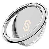 Syncwire Handy Ring Halterung, Fingerhalter - 360 Grad drehbare Ringhalterung, verbreiteter Fingerring Ständer, Fingerhalterung für iPhone, Samsung, Huawei, LG, Sony und andere Smartphones – Silb