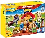 PLAYMOBIL Adventskalender 2021 - 70259 Weihnachtskrippe mit liebevollen Figuren, Tieren und Zubehörteilen hinter jedem Türchen, 26-teilig, Ab 1,5 J