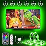 Hamlite LED TV Hintergrundbeleuchtung, 4,5 m USB Bluetooth LED Streifen für 60-65 in HDTV, Sync mit Musik & App Steuerung, RGB LED TV Hintergrundbeleuchtung, , für PC, Spieldekoration, Raumdek