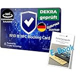 MakakaOnTheRun® RFID Blocker Karte - DEKRA Geprüft I Maximale Datensicherheit Dank 360° RFID Schutz für Geldbörsen, EC- & Kreditkarte I Extra Dünne RFID Karte I NFC S