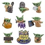 BESTZY Star Wars Tortendeko Mini Figuren Set Star Wars Cake Topper Geburtstags Dekoration Stars Wars Figur Kind Sammlerpuppe Action Model Büro Ornament 8 Stück