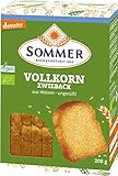 Sommer & Co. Bio Demeter Weizen-Vollkorn Zwieback, vegan (6 x 200 gr)