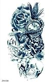 Totenkopf Tattoo & Taschenuhr Tattoo & Arm Tattoo zw039 Skull T