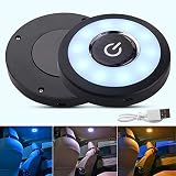 3 Farbe LED Auto Nachtlicht, USB Aufladbare Nachtlampe CAR Deckenleuchte Leselampe, Selbstklebende Magnetischer Led Licht für Car LKW Schrank Camping Lager Wohnwagen Zimmer (Blau & Gelb)