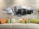 Leinwandbilder 7 Tlg 280x100cm schwarz Matador Kuhkampf Sport Kuh Stier spanisch Leinwand Bild Teile teilig Kunstdruck Druck Wandbild mehrteilig 9YB2920, Leinwandbild 7 Tlg:ca. 280cmx100