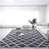 Teppiche Wohnzimmer Shaggy Hochflor Teppiche​Wohnzimmer Teppich Langflor Flauschig Teppiche Schlafzimmer für Wohnzimmer Esszimmer Kinderzimmer Schlafzimmer (Grau, 120*160cm)